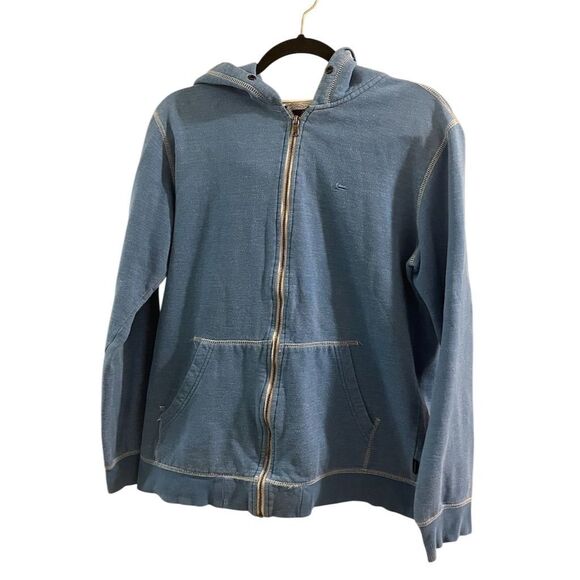 Quiksilver Men's Blue Full Zip Hoodie Jacket Size L Casual Streetwear Outdoors - Picture 1 of 7